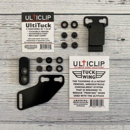 ULTICLIP Slim 2.2 Attachment Clip Black w/ Mounting Hardware